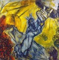 Moses erhält die Gesetzestafeln des Zeitgenossen Marc Chagall